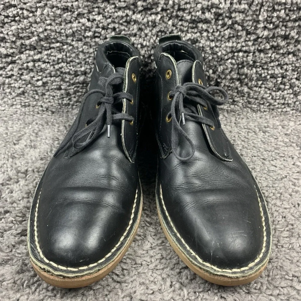 VTG Bata Safari Men's Black Leather Chukka Boots - Made in Kenya - Size 9